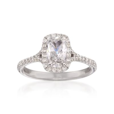 Henri Daussi 1.22 ct. t.w. Certified Diamond Engagement Ring in 18kt White Gold &mdash; Alt Image 1