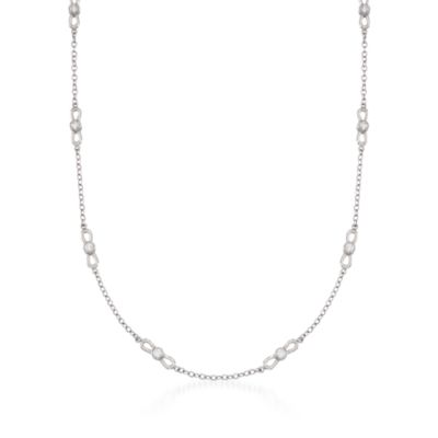 C. 1990 Vintage Tiffany Jewelry .60 ct. t.w. Diamond Necklace in 18kt White Gold. 16" &mdash; Alt Image 1