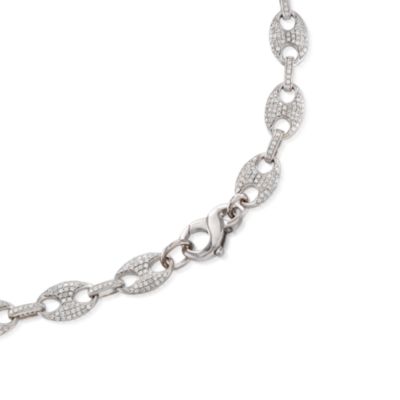 C. 1990 Vintage 13.00 ct. t.w. Diamond Link Necklace in 14kt White Gold. 34.50" &mdash; Alt Image 3