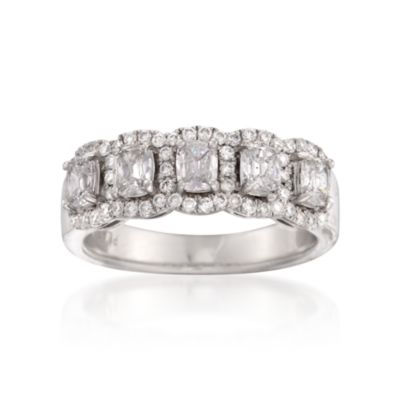 Henri Daussi 1.09 ct. t.w. Diamond 5-Stone Ring in Platinum &mdash; Alt Image 1