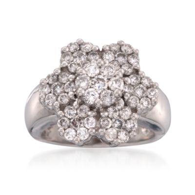 C.1990 Vintage 2.00 ct. t.w. Diamond Ring in 14kt White Gold. Size 7 &mdash; Alt Image 1