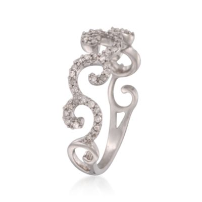.25 ct. t.w. Diamond Swirl Ring in Sterling Silver &mdash; Alt Image 3