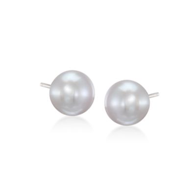 Seven Pairs of 6-7mm Multicolored Pearl Earrings in Sterling Silver &mdash; Alt Image 4