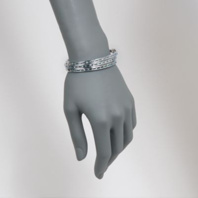 Set of Three 11.70 ct. t.w. Aquamarine Bangle Bracelets in Sterling Silver &mdash; Alt Image 2