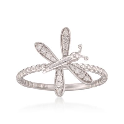 .15 ct. t.w. Diamond Butterfly Ring in Sterling Silver &mdash; Alt Image 1