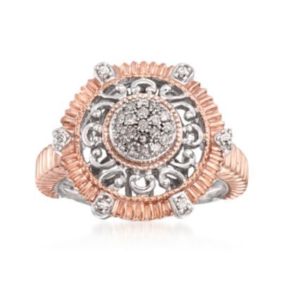 .25 ct. t.w. Diamond Ring in 24kt Rose Gold Over Sterling &mdash; Alt Image 1