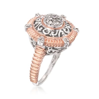 .25 ct. t.w. Diamond Ring in 24kt Rose Gold Over Sterling &mdash; Alt Image 3