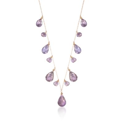 34.50 ct. t.w. Amethyst Y-Necklace in 14kt Yellow Gold. 18" &mdash; Alt Image 1
