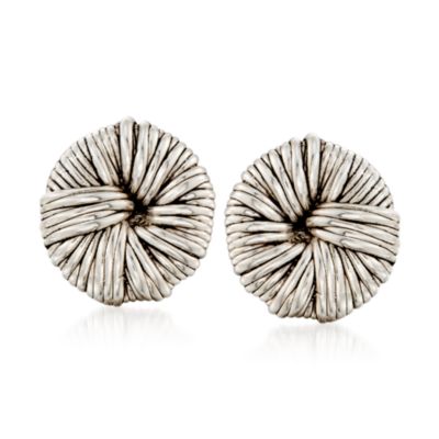 Sterling Silver Roped Knot Earrings   &mdash; Alt Image 1