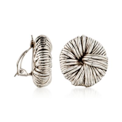 Sterling Silver Roped Knot Earrings   &mdash; Alt Image 3