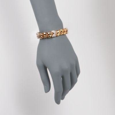 C. 1980 Vintage 5.50 ct. t.w. Diamond Bracelet in 18kt Yellow Gold. 7" &mdash; Alt Image 2