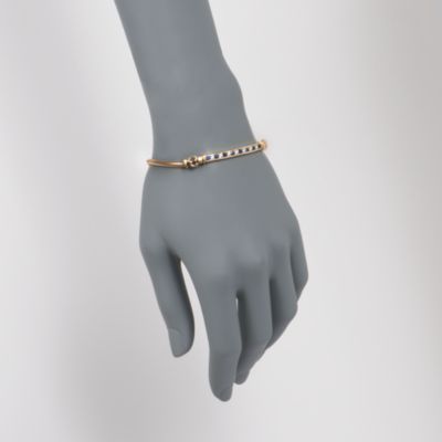 C. 1990 Vintage Tiffany Jewelry Sapphire and Diamond Bracelet in 18kt Yellow Gold. 7.5" &mdash; Alt Image 2