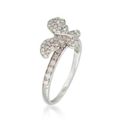 .50 ct. t.w. Diamond Butterfly Ring in Sterling Silver &mdash; Alt Image 3