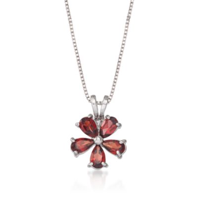 Set of Five 11.00 ct. t.w. Multi-Gem Flower Pendants With Chain in Sterling Silver. 18" &mdash; Alt Image 3