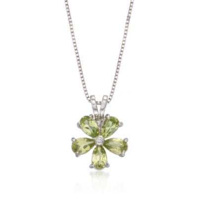 Set of Five 11.00 ct. t.w. Multi-Gem Flower Pendants With Chain in Sterling Silver. 18" &mdash; Alt Image 6