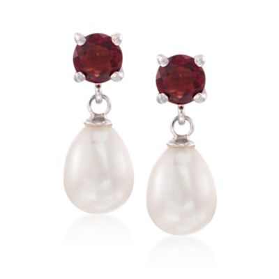 5-Pair Set of 4.50 ct. t.w. Multi-Gem and Pearl Earrings in Sterling Silver &mdash; Alt Image 5