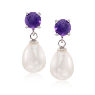 5-Pair Set of 4.50 ct. t.w. Multi-Gem and Pearl Earrings in Sterling Silver &mdash; Alt Image 7