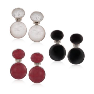 Cabochon Earring Set in Sterling Silver &mdash; Alt Image 1
