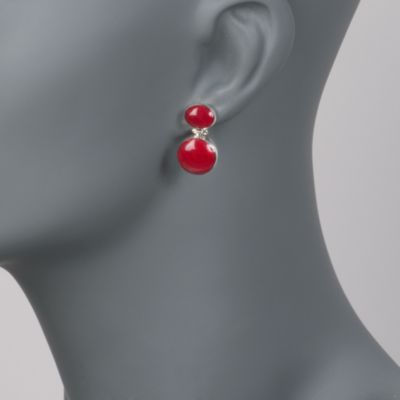 Cabochon Earring Set in Sterling Silver &mdash; Alt Image 2