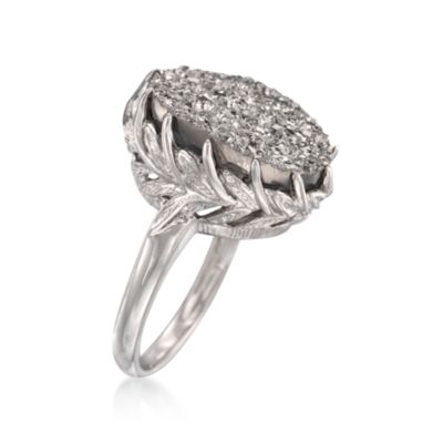 Silver Drusy Ring in Sterling Silver &mdash; Alt Image 3