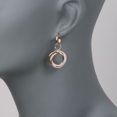 .20 ct. t.w. Diamond Tri-Colored Circle Drop Earrings &mdash; Alt Image 2