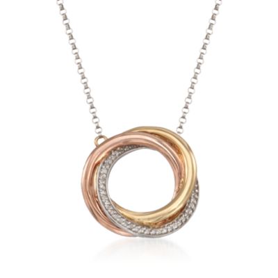 .10 ct. t.w. Diamond Tri-Colored Eternity Necklace &mdash; Alt Image 1