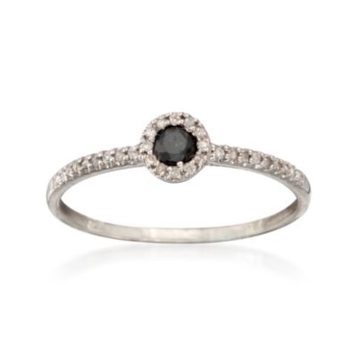 .23 ct. t.w. Black and White Diamond Ring in 14kt White Gold &mdash; Alt Image 1