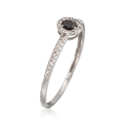 .23 ct. t.w. Black and White Diamond Ring in 14kt White Gold &mdash; Alt Image 3