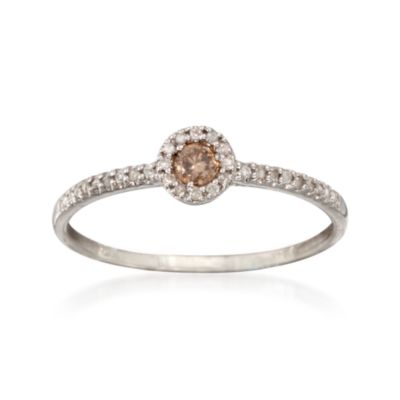 .23 ct. t.w. Brown and White Diamond Ring in 14kt White Gold &mdash; Alt Image 1