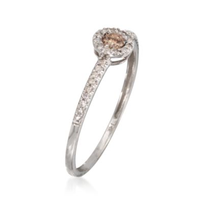 .23 ct. t.w. Brown and White Diamond Ring in 14kt White Gold &mdash; Alt Image 3