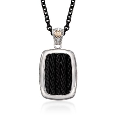 Charriol Stainless Steel and 18kt Yellow Gold Pendant Necklace. 20" &mdash; Alt Image 1