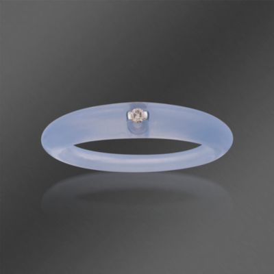 Due Punti Skylight Silicone Band Ring With Diamond &mdash; Alt Image 1