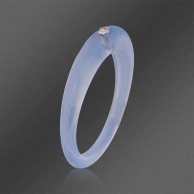 Due Punti Skylight Silicone Band Ring With Diamond &mdash; Alt Image 3