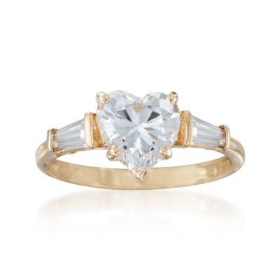 2.30 ct. t.w. CZ Heart Ring in 14kt Yellow Gold &mdash; Alt Image 1