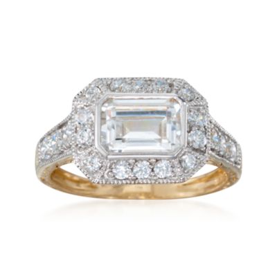 2.15 ct. t.w. CZ Ring in 14kt Yellow Gold &mdash; Alt Image 1