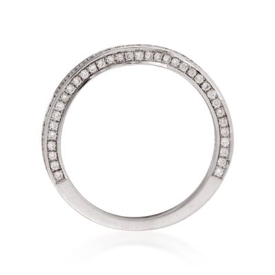 Henri Daussi .40 ct. t.w. Curved Diamond Wedding Ring in 18kt White Gold &mdash; Alt Image 4