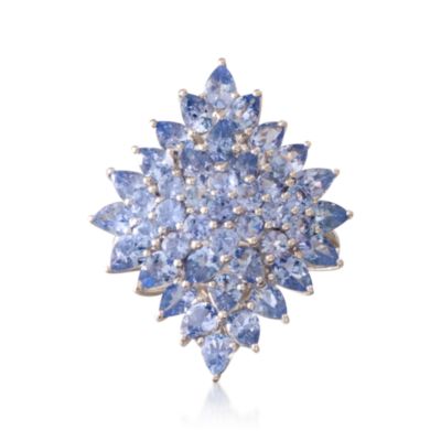 5.45 ct. t.w. Tanzanite Cluster Ring in Sterling Silver &mdash; Alt Image 1