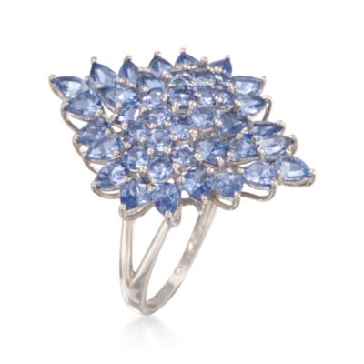 5.45 ct. t.w. Tanzanite Cluster Ring in Sterling Silver &mdash; Alt Image 3