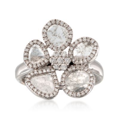 1.85 ct. t.w. Diamond Slice Flower Ring in Sterling Silver &mdash; Alt Image 1