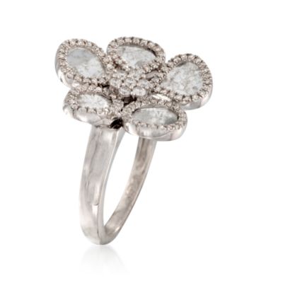 1.85 ct. t.w. Diamond Slice Flower Ring in Sterling Silver &mdash; Alt Image 3
