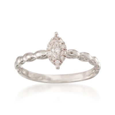 .10 ct. t.w. Diamond Wave Ring in Sterling Silver &mdash; Alt Image 1