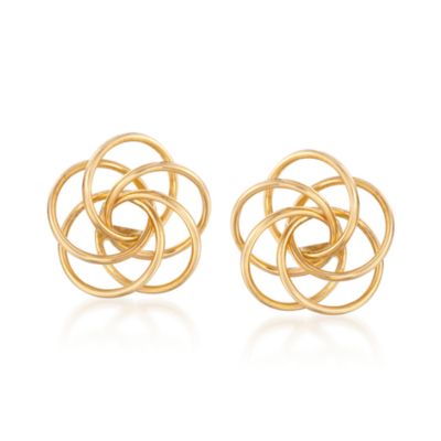 14kt Yellow Gold Love Knot Earring Jackets &mdash; Alt Image 1
