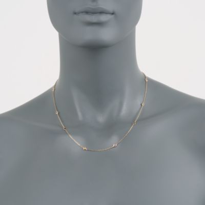 .70 ct. t.w. Multicolored Sapphire Necklace in 14kt Yellow Gold. 18" &mdash; Alt Image 2