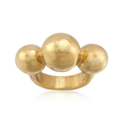 Italian 14kt Yellow Gold Bubble Ring &mdash; Alt Image 1