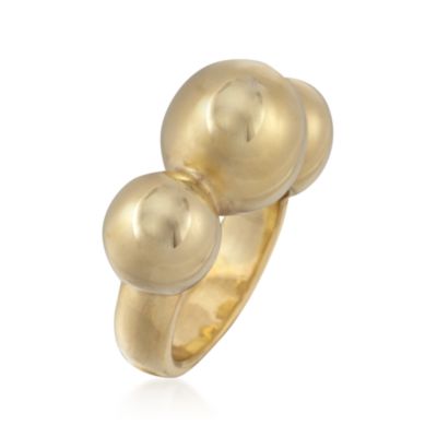 Italian 14kt Yellow Gold Bubble Ring &mdash; Alt Image 3