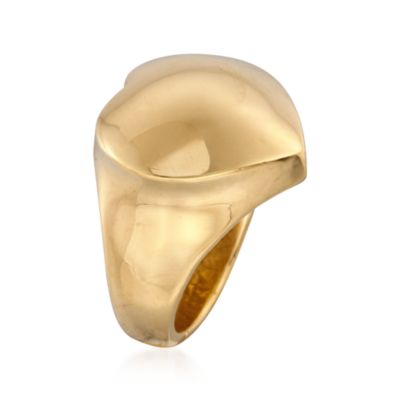 Italian 14kt Yellow Gold Heart Ring &mdash; Alt Image 3