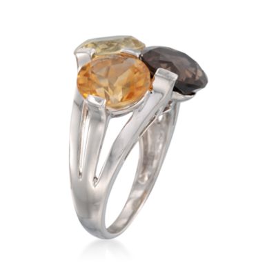 8.60 ct. t.w. Multi-Gemstone Trio Ring in Sterling Silver &mdash; Alt Image 3