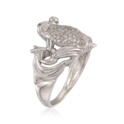 .20 ct. t.w. Diamond Frog Ring in Sterling Silver &mdash; Alt Image 3