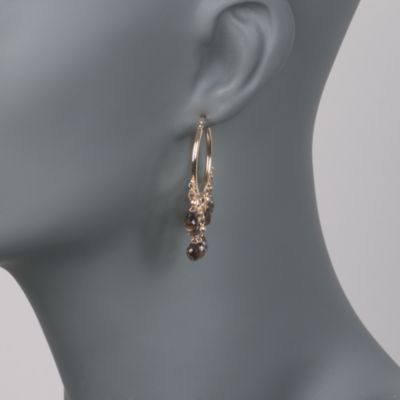 14.00 ct. t.w. Smoky Quartz Chandelier Hoop Earrings &mdash; Alt Image 2