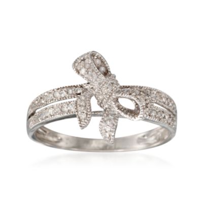 .23 ct. t.w. Diamond Bow Ring in Sterling Silver &mdash; Alt Image 1